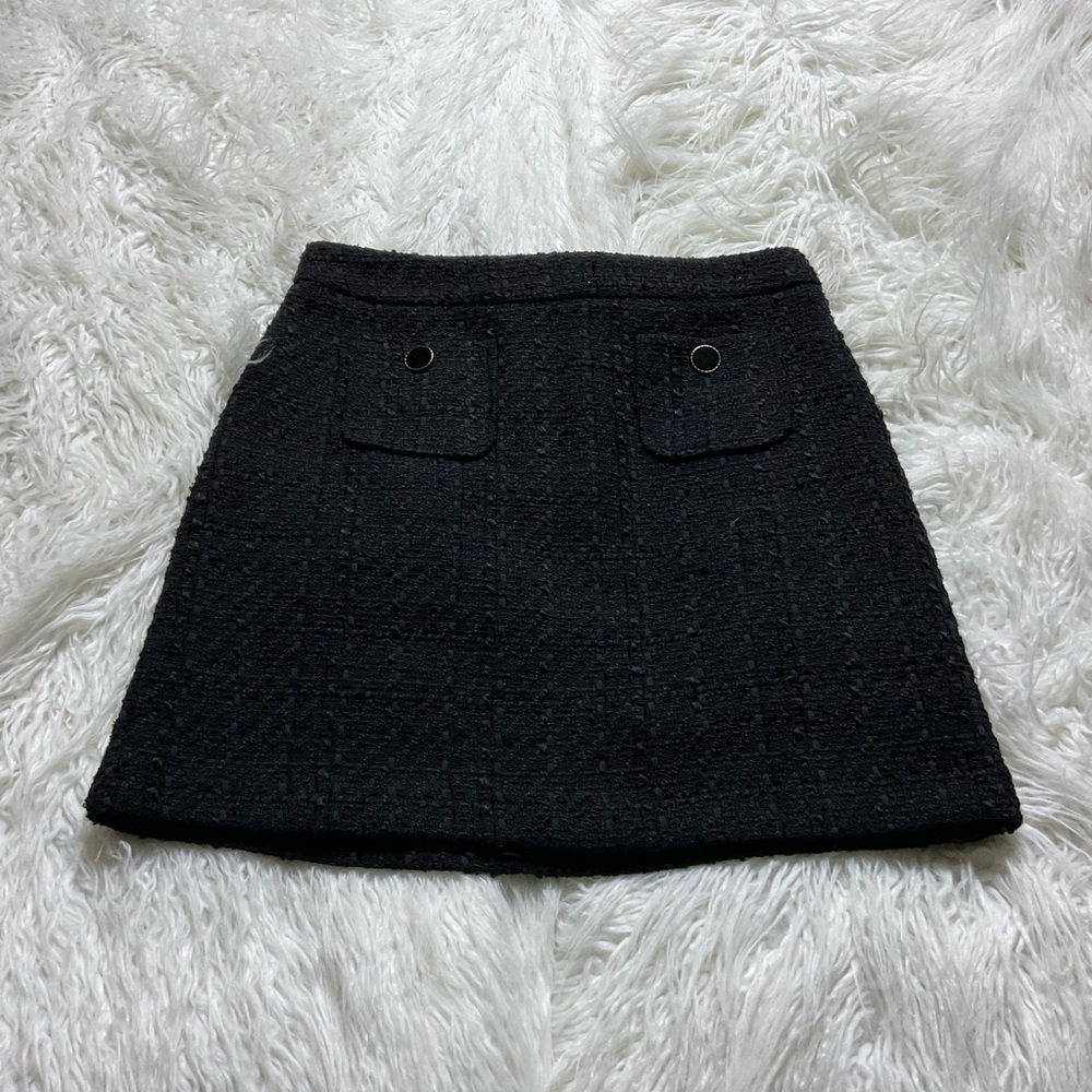 Maison D'Amelie black tweed‎ mini skirt